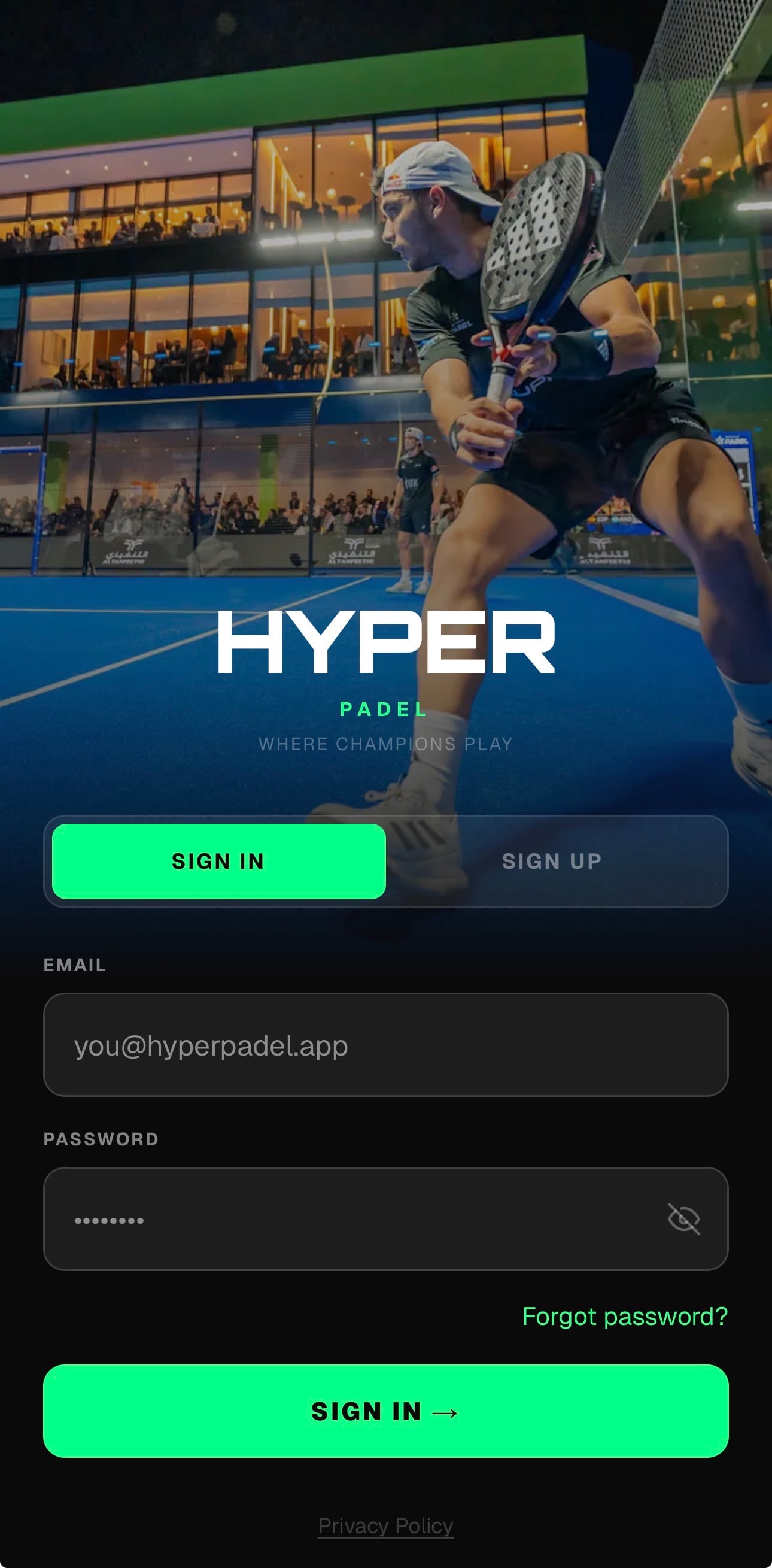 Hyper Padel Screen 1