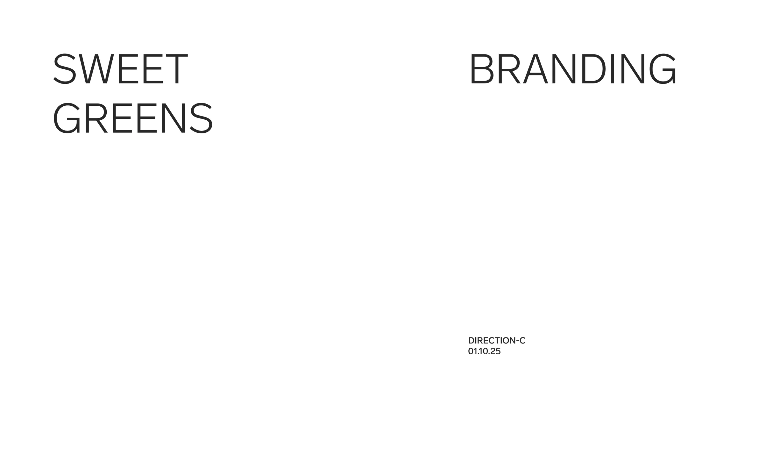 Sweet Greens Identity